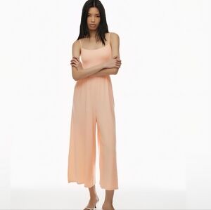 Aritzia Wilfred Coral Blush (Drapey Jersey Wide Leg) Market Jumpsuit
